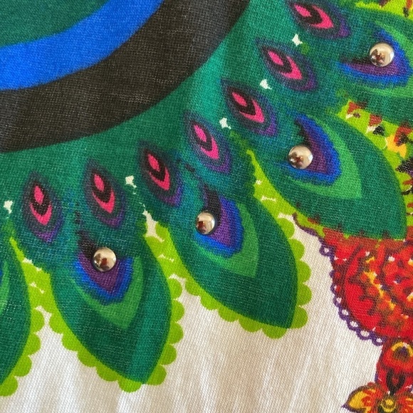 Desigual Skirt Pull On White Bold Bright Medallions Floral SMALL - Picture 5 of 7